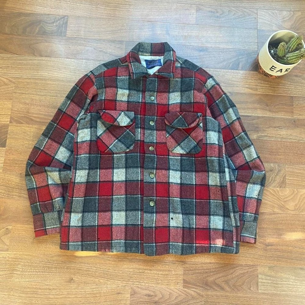 Vintage VTG 70’s 80’s Pendleton Wool Plaid Button Down